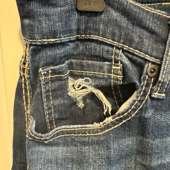 Mens BKE Denim Distressed Straight Leg Blue Jeans Size 34L - Picture 12 of 15